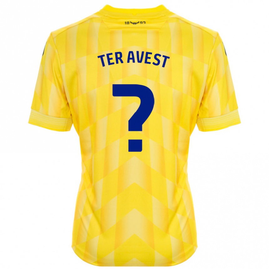 Hombre Fútbol Camiseta Hidde Ter Avest #0 Amarillo 1ª Equipación 2024/25 Perú