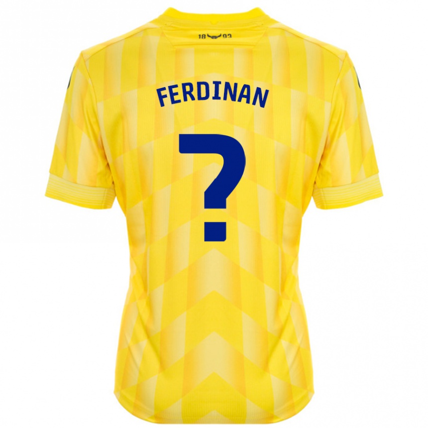 Hombre Fútbol Camiseta Marselino Ferdinan #0 Amarillo 1ª Equipación 2024/25 Perú