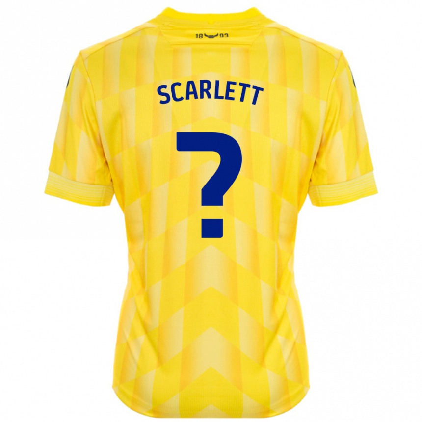 Hombre Fútbol Camiseta Dane Scarlett #0 Amarillo 1ª Equipación 2024/25 Perú