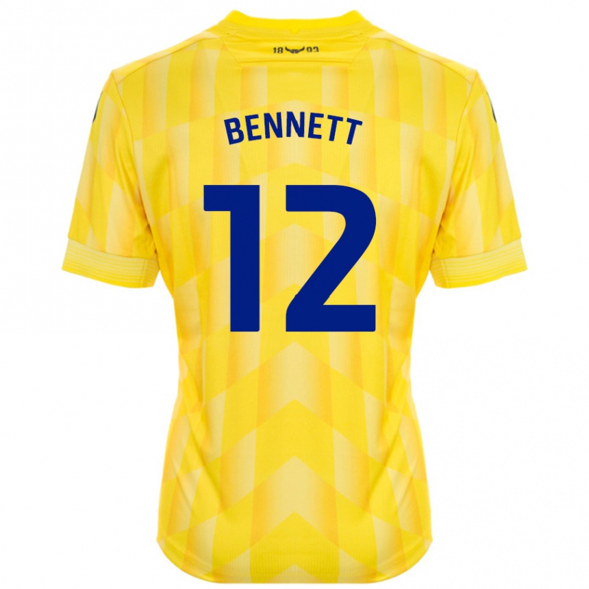 Hombre Fútbol Camiseta Joe Bennett #12 Amarillo 1ª Equipación 2024/25 Perú