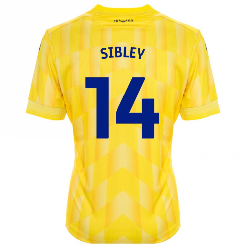 Hombre Fútbol Camiseta Louie Sibley #14 Amarillo 1ª Equipación 2024/25 Perú