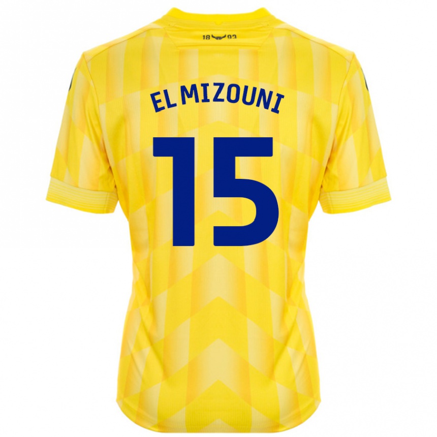 Hombre Fútbol Camiseta Idris El Mizouni #15 Amarillo 1ª Equipación 2024/25 Perú