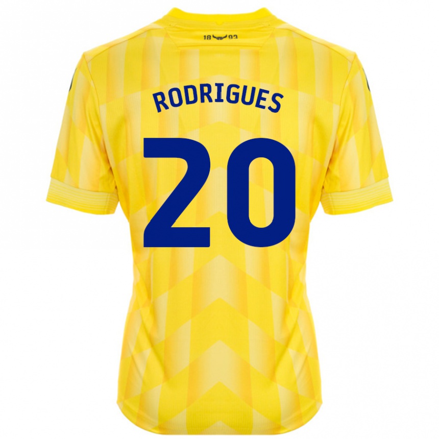 Hombre Fútbol Camiseta Rúben Rodrigues #20 Amarillo 1ª Equipación 2024/25 Perú