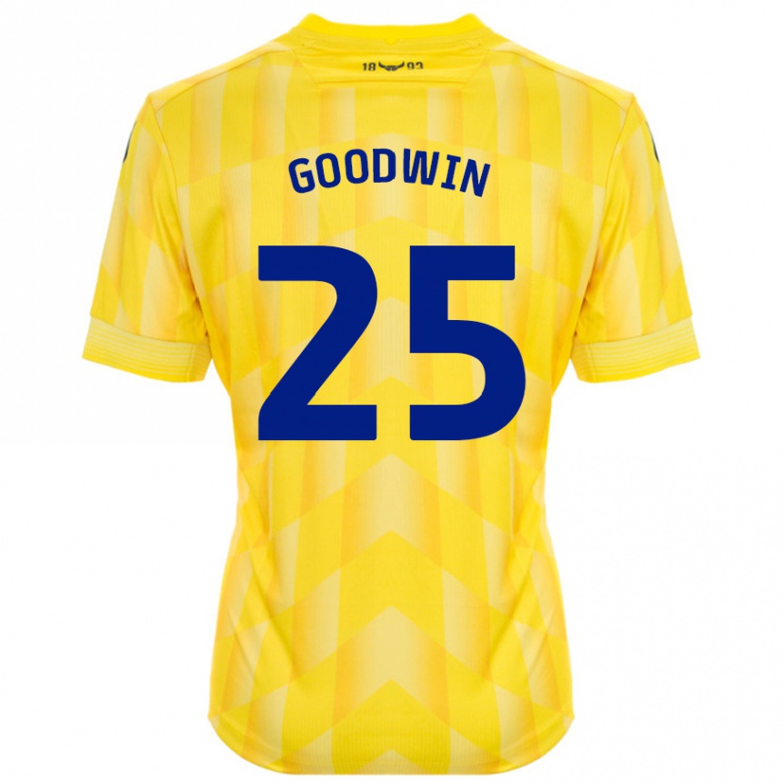 Hombre Fútbol Camiseta Will Goodwin #25 Amarillo 1ª Equipación 2024/25 Perú