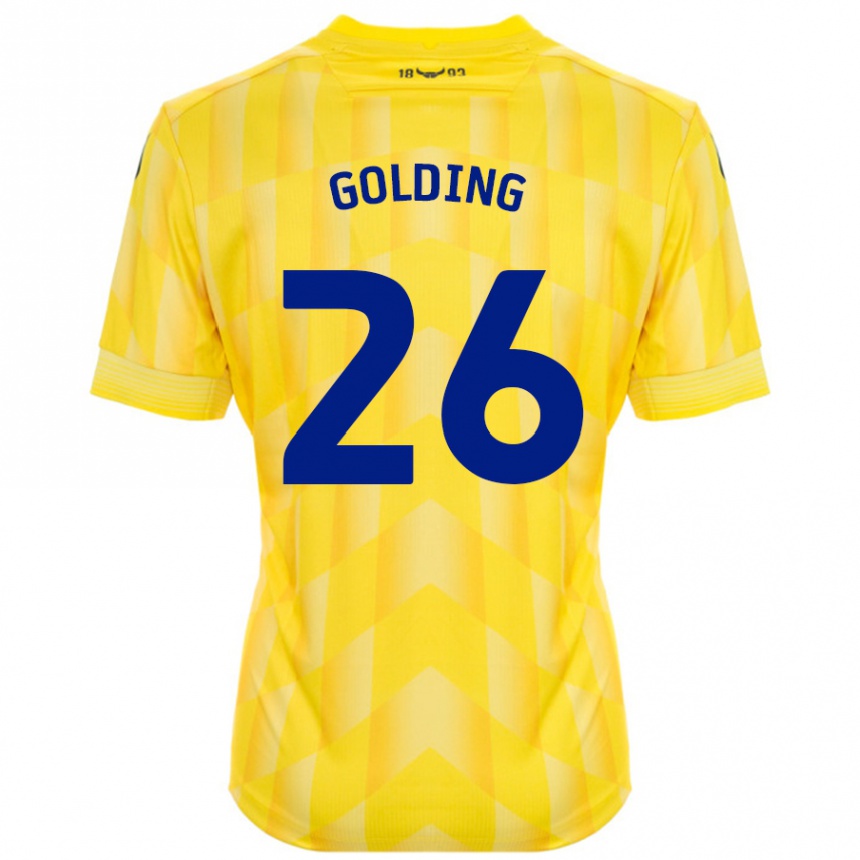 Hombre Fútbol Camiseta James Golding #26 Amarillo 1ª Equipación 2024/25 Perú