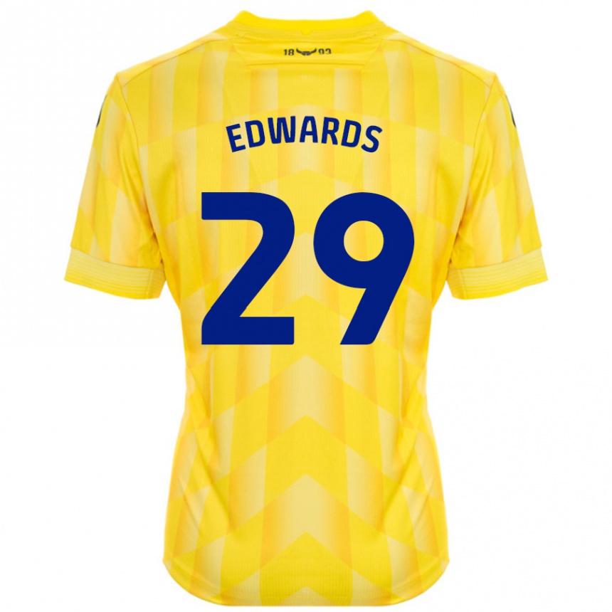 Hombre Fútbol Camiseta Kyle Edwards #29 Amarillo 1ª Equipación 2024/25 Perú