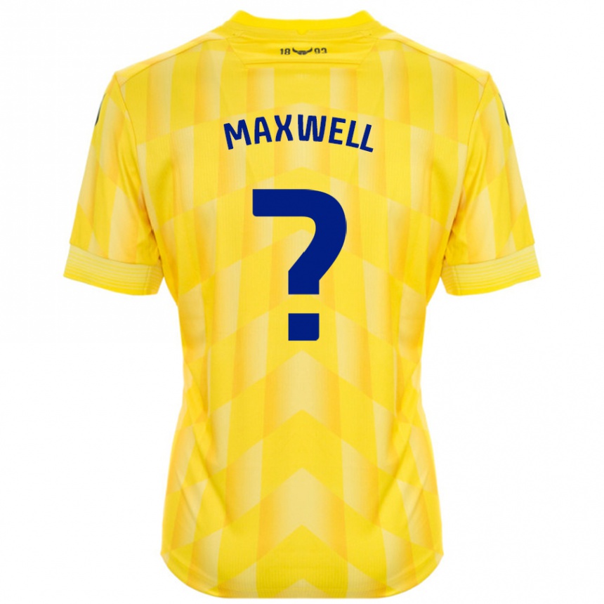 Hombre Fútbol Camiseta Rashane Maxwell #0 Amarillo 1ª Equipación 2024/25 Perú