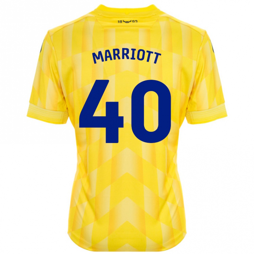 Hombre Fútbol Camiseta Monty Marriott #40 Amarillo 1ª Equipación 2024/25 Perú