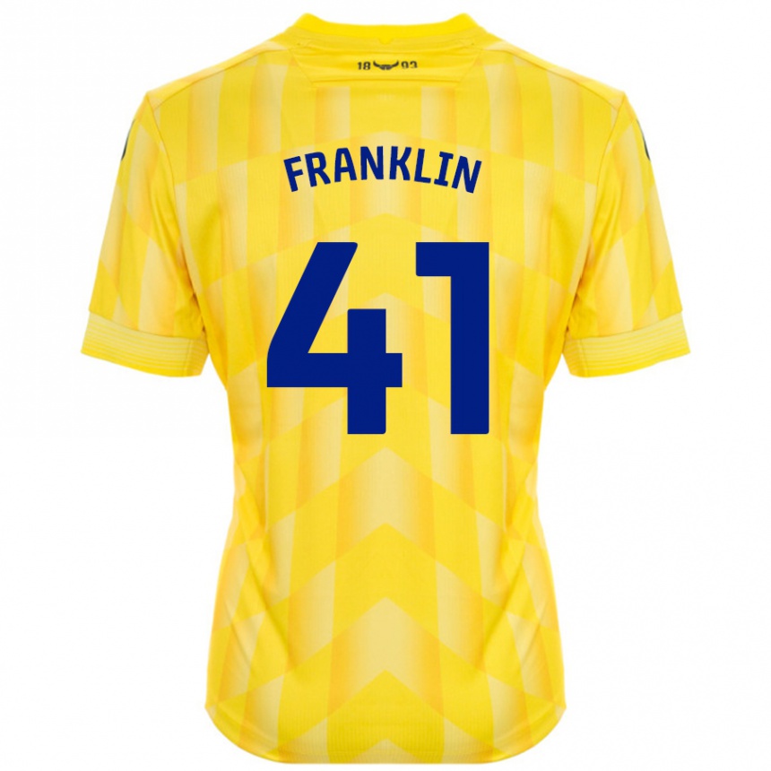 Hombre Fútbol Camiseta George Franklin #41 Amarillo 1ª Equipación 2024/25 Perú