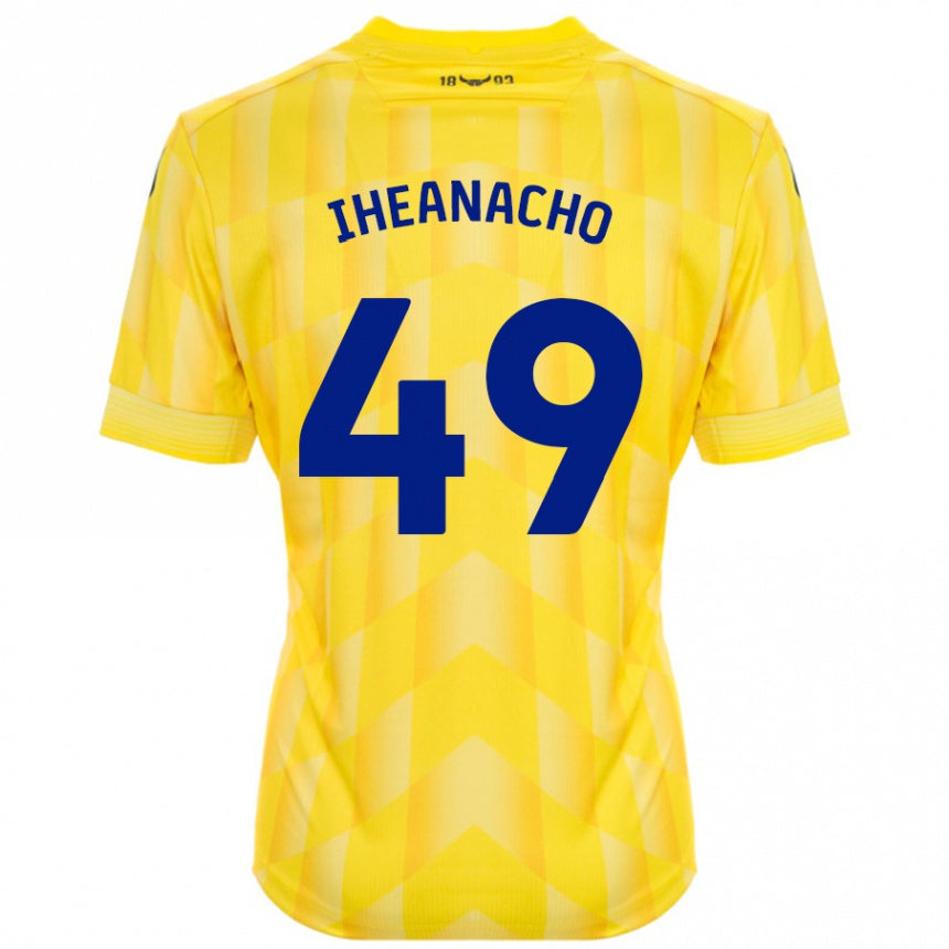 Hombre Fútbol Camiseta Josh Iheanacho #49 Amarillo 1ª Equipación 2024/25 Perú