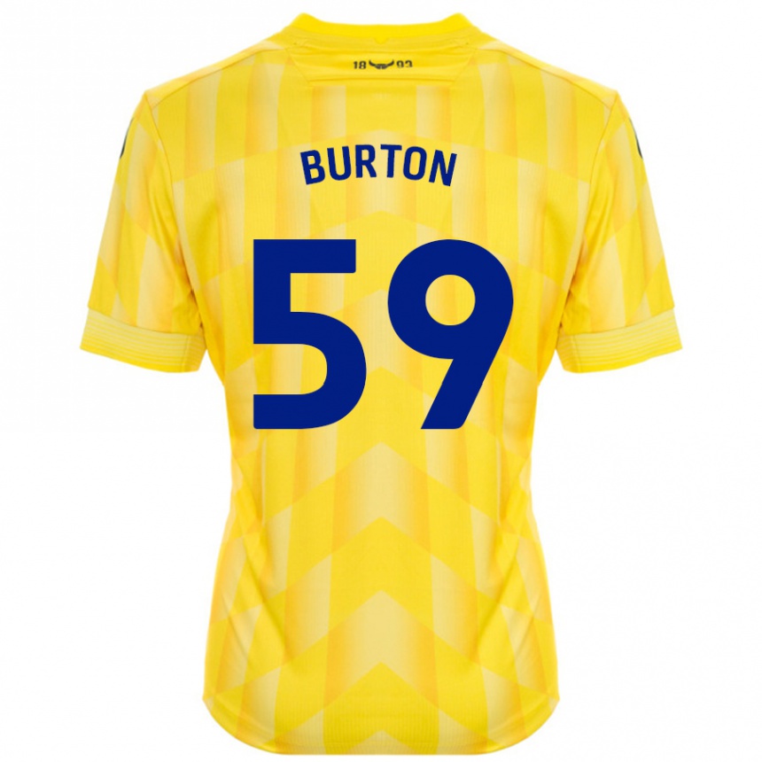 Hombre Fútbol Camiseta Kasway Burton #59 Amarillo 1ª Equipación 2024/25 Perú