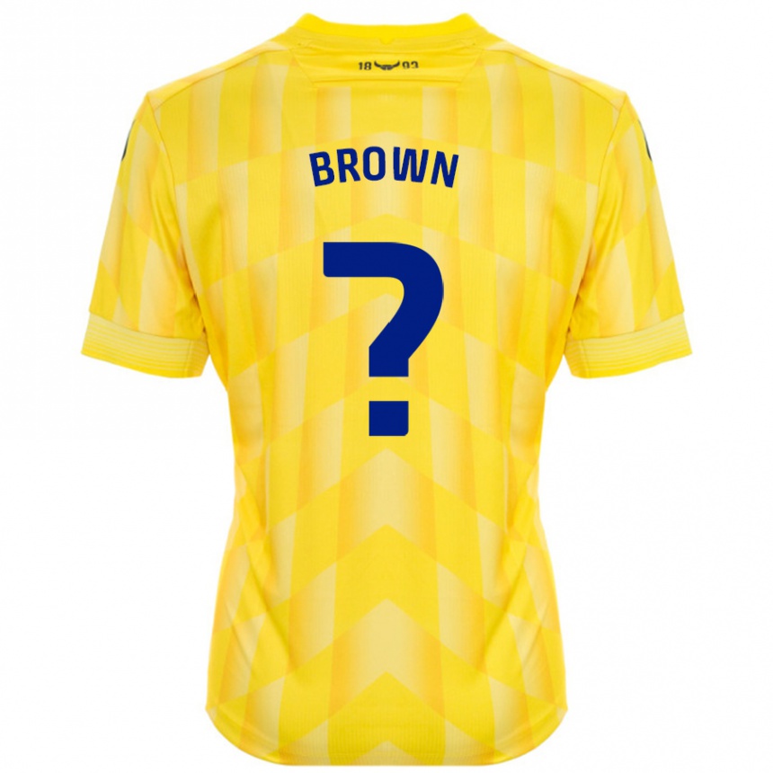 Hombre Fútbol Camiseta Georgia Brown #0 Amarillo 1ª Equipación 2024/25 Perú