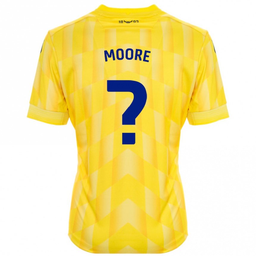 Hombre Fútbol Camiseta Brogan Moore #0 Amarillo 1ª Equipación 2024/25 Perú