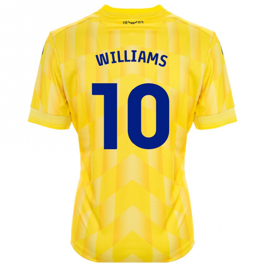 Hombre Fútbol Camiseta Cheryl Williams #10 Amarillo 1ª Equipación 2024/25 Perú