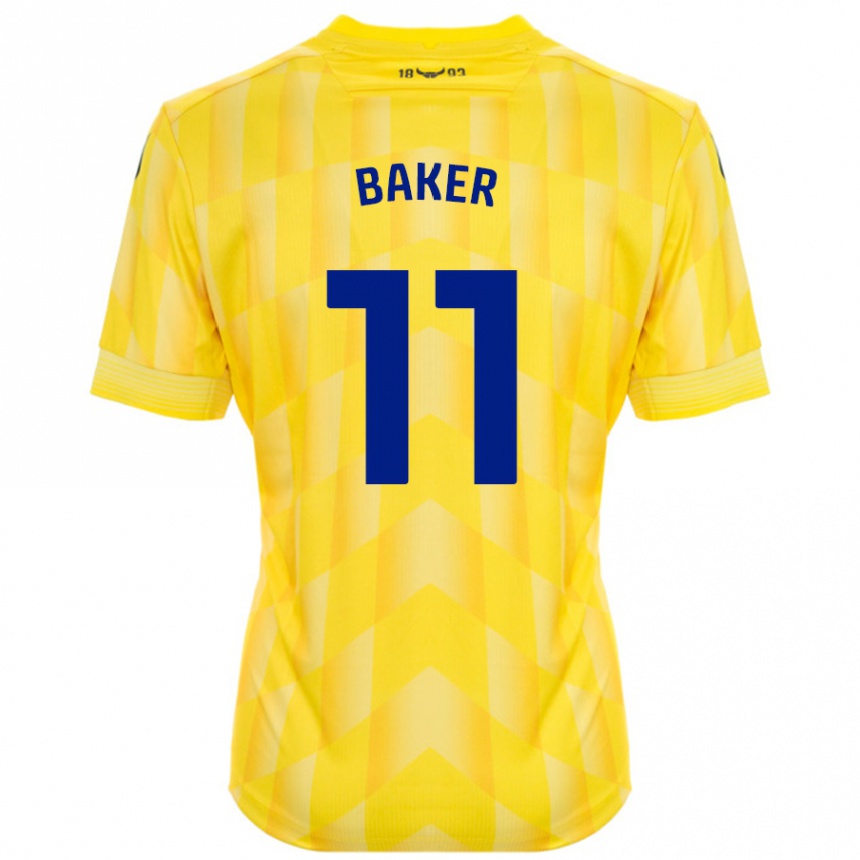 Hombre Fútbol Camiseta Sophie Baker #11 Amarillo 1ª Equipación 2024/25 Perú