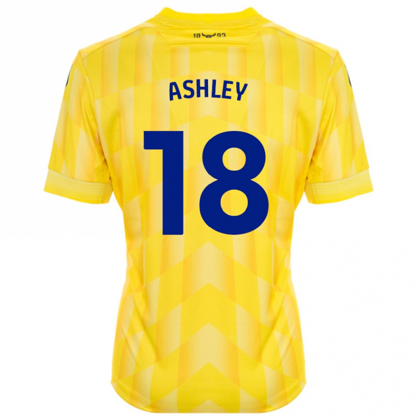 Hombre Fútbol Camiseta Alex Ashley #18 Amarillo 1ª Equipación 2024/25 Perú