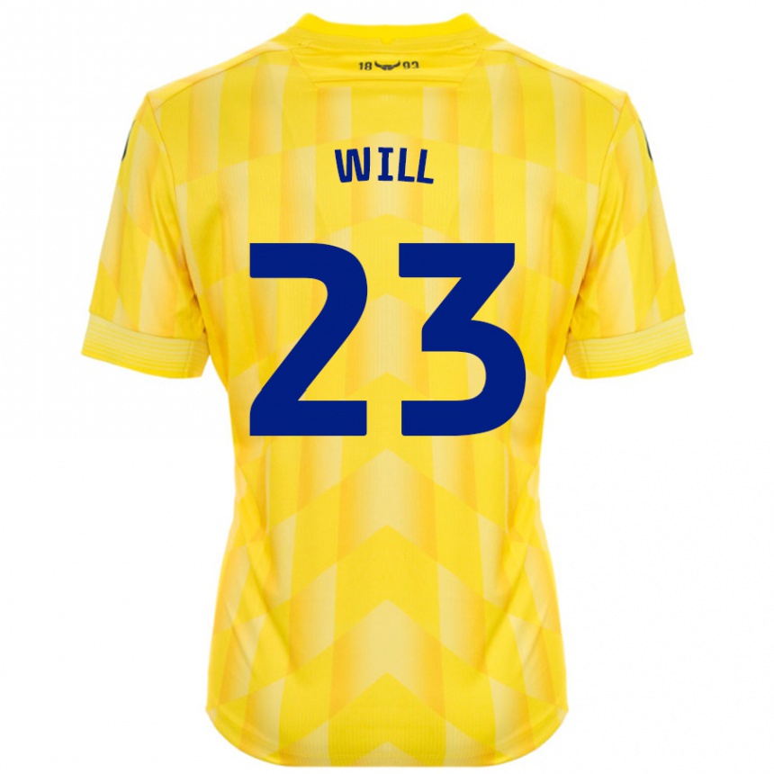 Hombre Fútbol Camiseta Merrick Will #23 Amarillo 1ª Equipación 2024/25 Perú