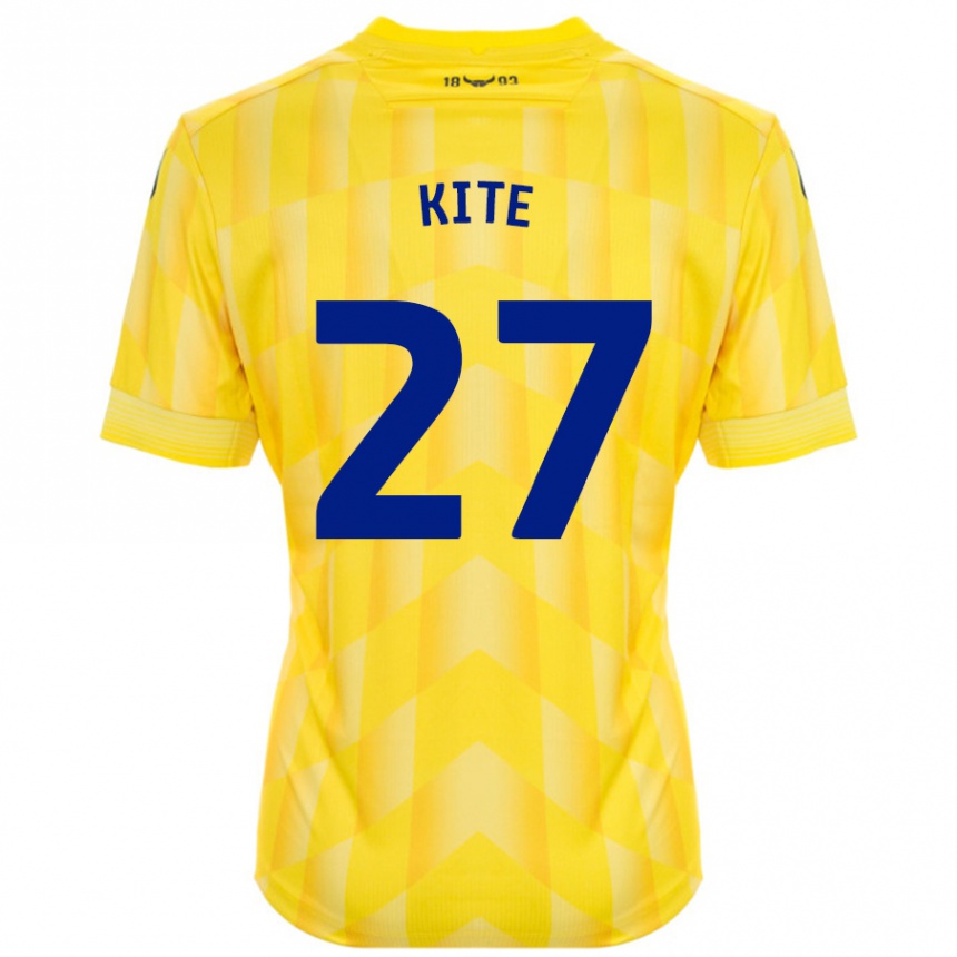 Hombre Fútbol Camiseta Rose Kite #27 Amarillo 1ª Equipación 2024/25 Perú