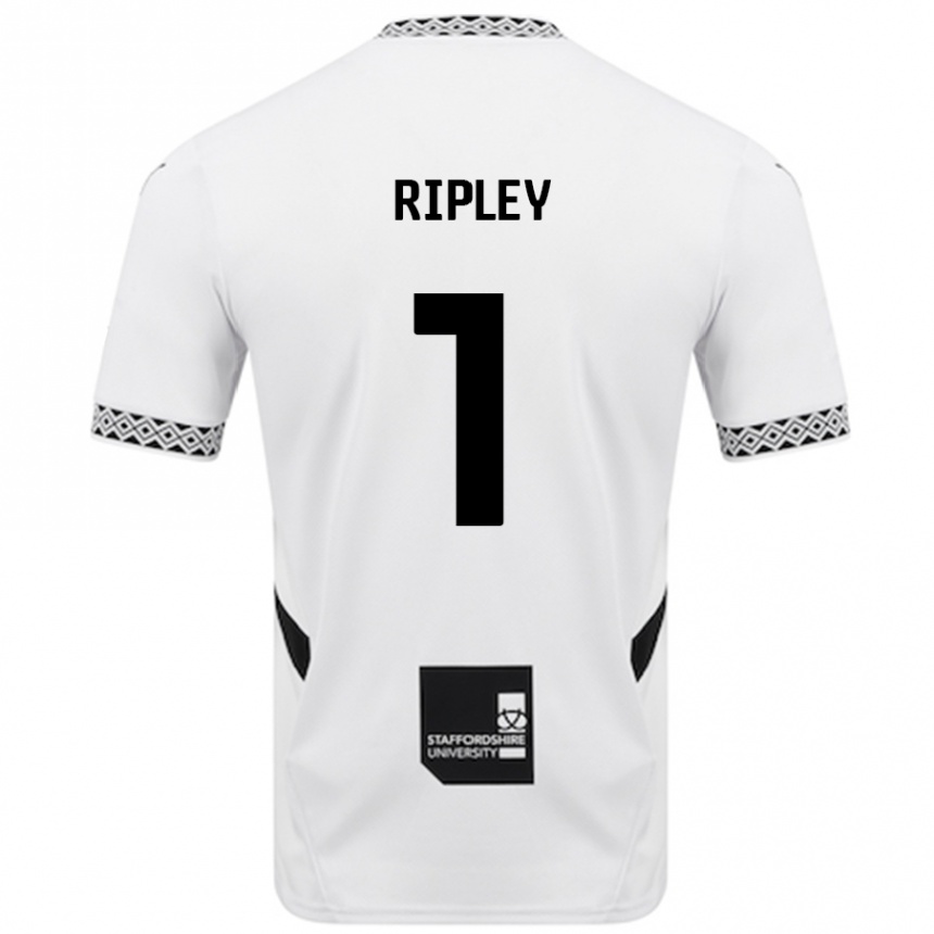 Hombre Fútbol Camiseta Connor Ripley #1 Blanco 1ª Equipación 2024/25 Perú