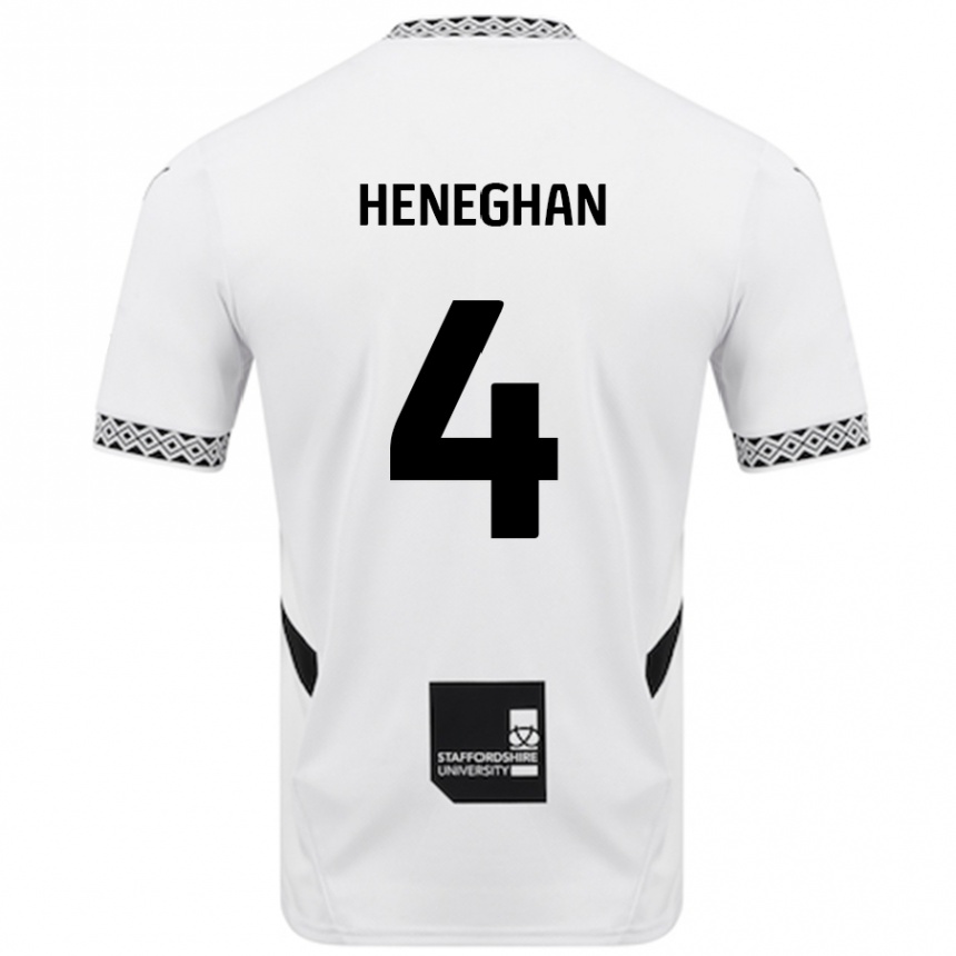 Hombre Fútbol Camiseta Ben Heneghan #4 Blanco 1ª Equipación 2024/25 Perú