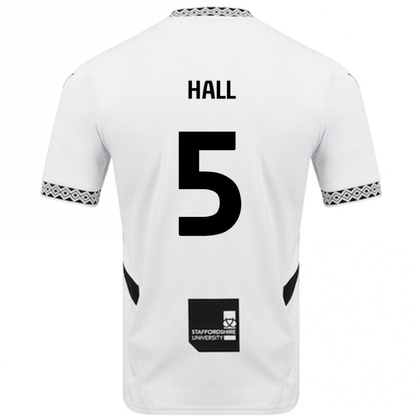 Hombre Fútbol Camiseta Connor Hall #5 Blanco 1ª Equipación 2024/25 Perú