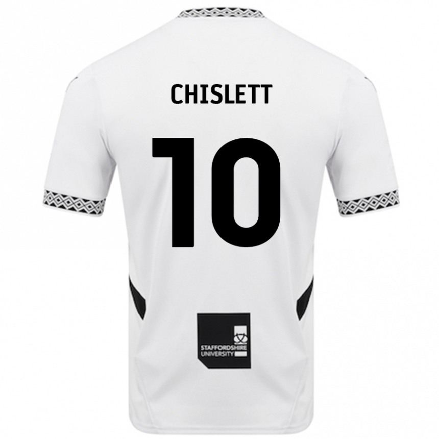 Hombre Fútbol Camiseta Ethan Chislett #10 Blanco 1ª Equipación 2024/25 Perú