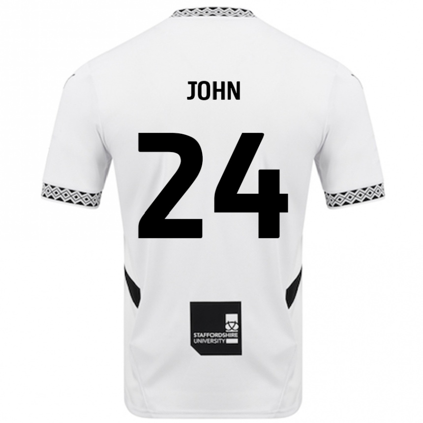 Hombre Fútbol Camiseta Kyle John #24 Blanco 1ª Equipación 2024/25 Perú