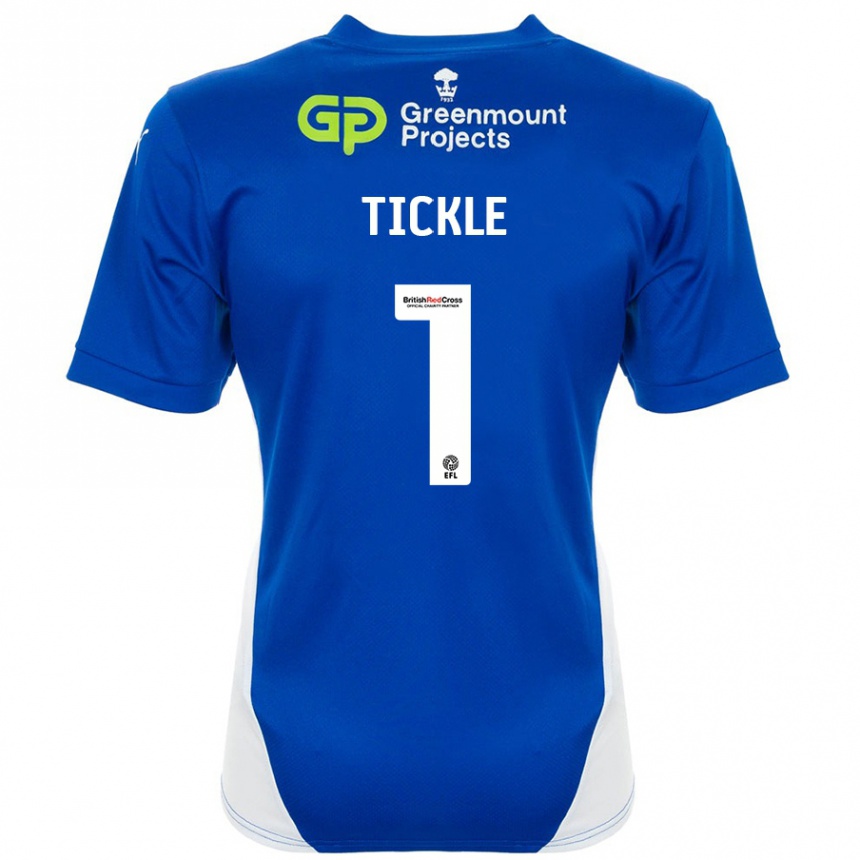 Hombre Fútbol Camiseta Sam Tickle #1 Azul Blanco 1ª Equipación 2024/25 Perú