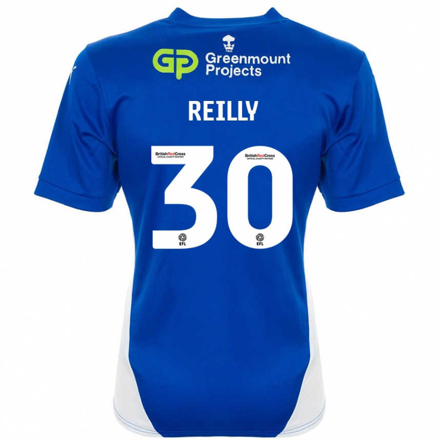 Hombre Fútbol Camiseta Jack Reilly #30 Azul Blanco 1ª Equipación 2024/25 Perú