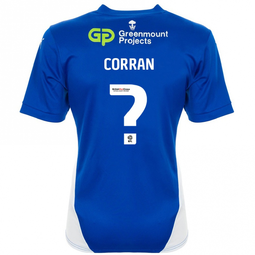 Hombre Fútbol Camiseta Matthew Corran #0 Azul Blanco 1ª Equipación 2024/25 Perú