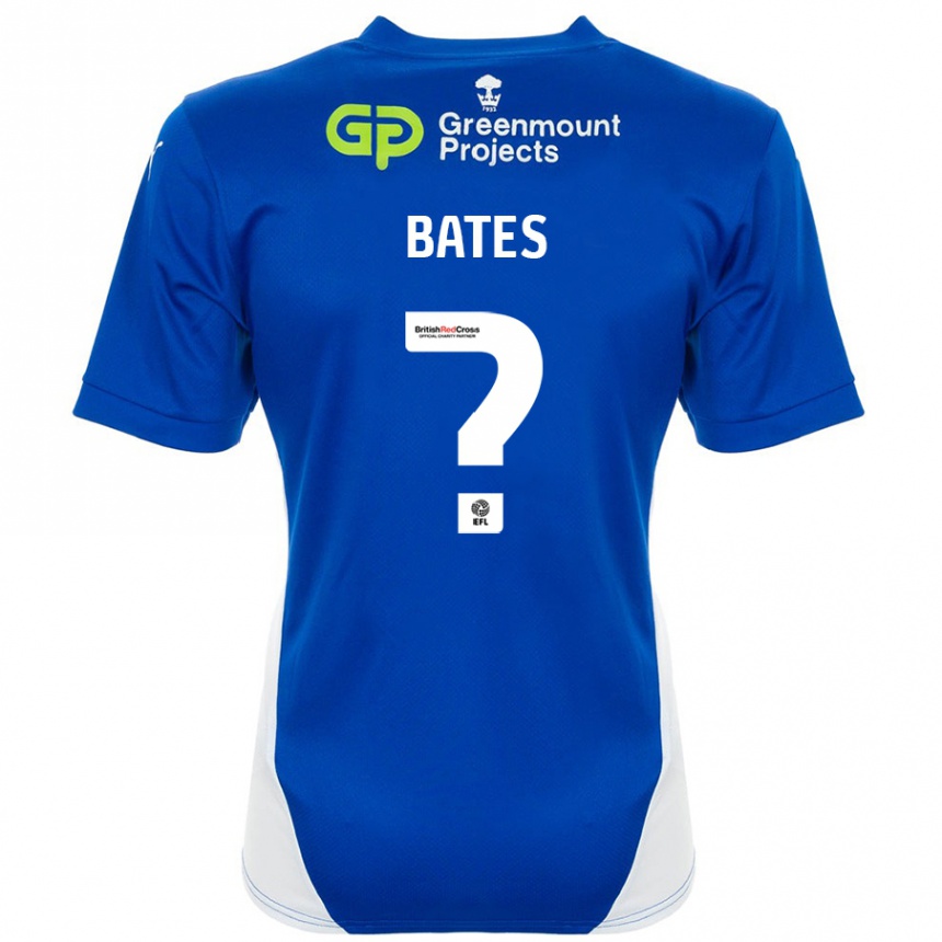 Hombre Fútbol Camiseta Jack Bates #0 Azul Blanco 1ª Equipación 2024/25 Perú