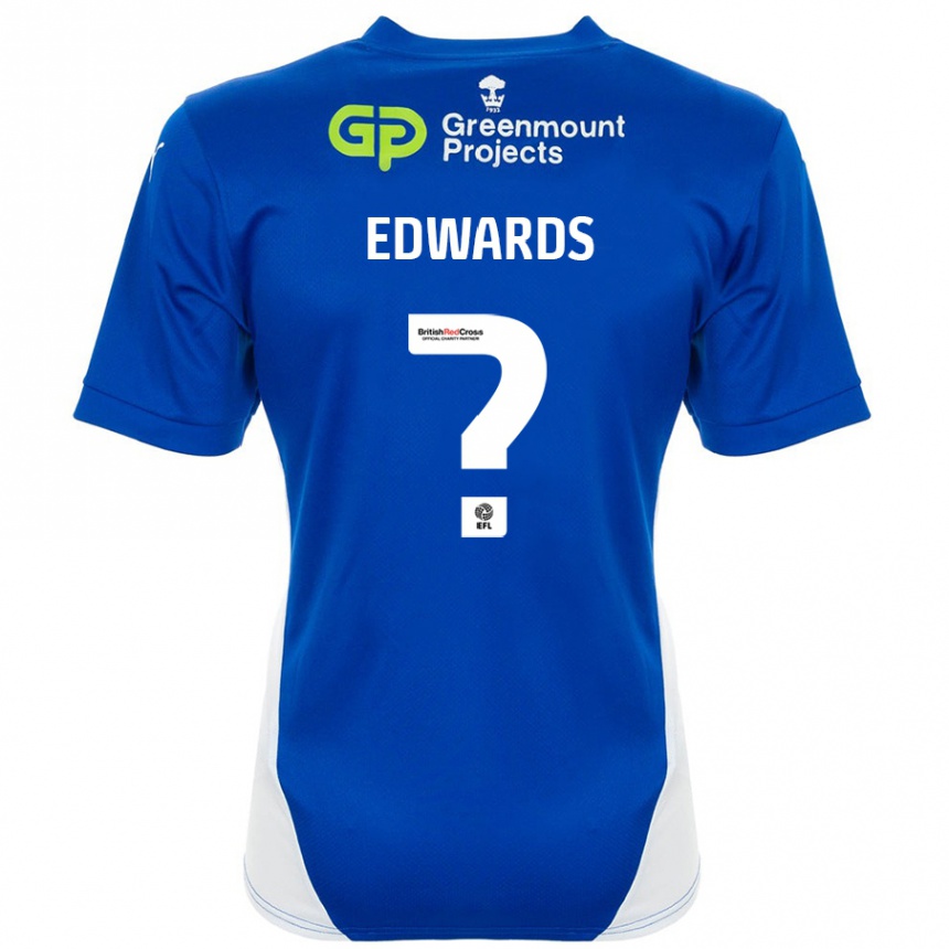 Hombre Fútbol Camiseta Christy Edwards #0 Azul Blanco 1ª Equipación 2024/25 Perú