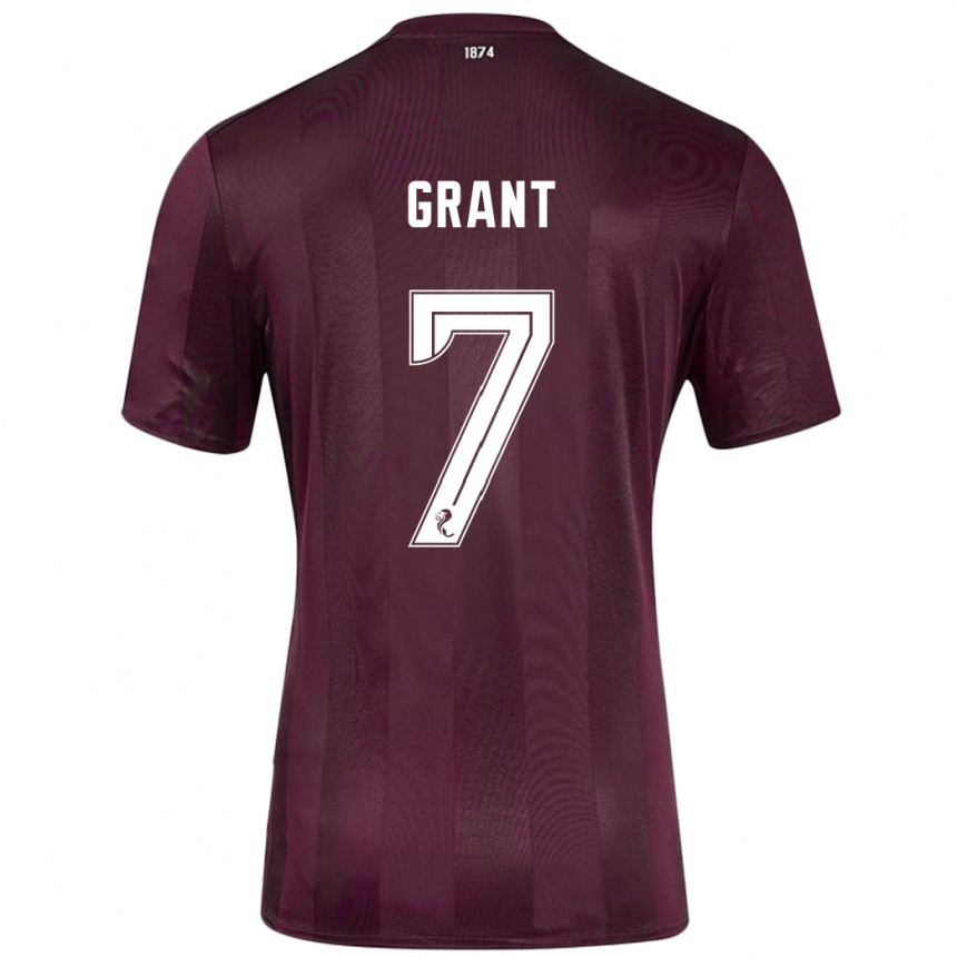 Hombre Fútbol Camiseta Jorge Grant #7 Borgoña 1ª Equipación 2024/25 Perú