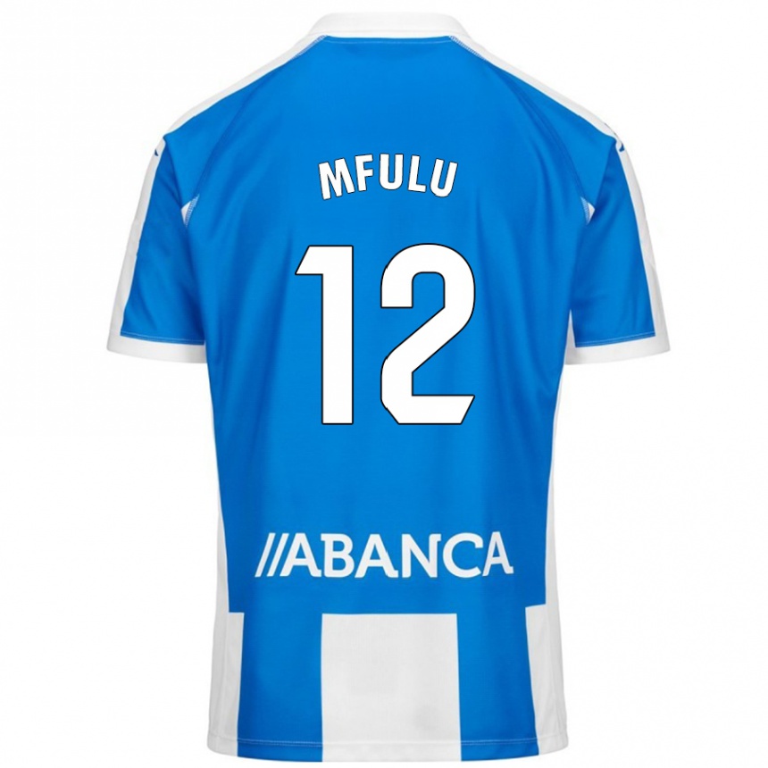 Hombre Fútbol Camiseta Nuke Mfulu #12 Azul Blanco 1ª Equipación 2024/25 Perú