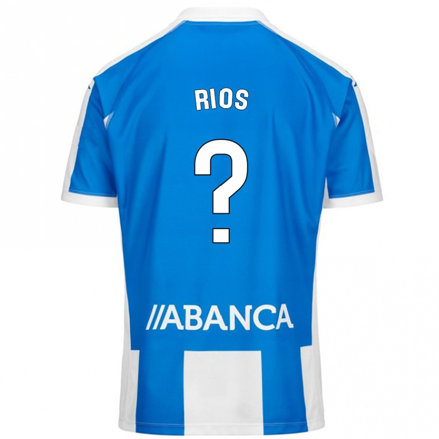 Hombre Fútbol Camiseta Hugo Rios #0 Azul Blanco 1ª Equipación 2024/25 Perú