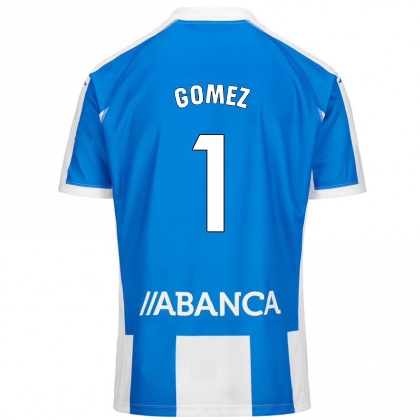 Hombre Fútbol Camiseta Yohana Gómez #1 Azul Blanco 1ª Equipación 2024/25 Perú