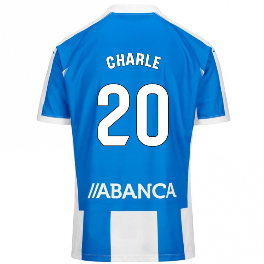 Hombre Fútbol Camiseta Marta Charle #20 Azul Blanco 1ª Equipación 2024/25 Perú