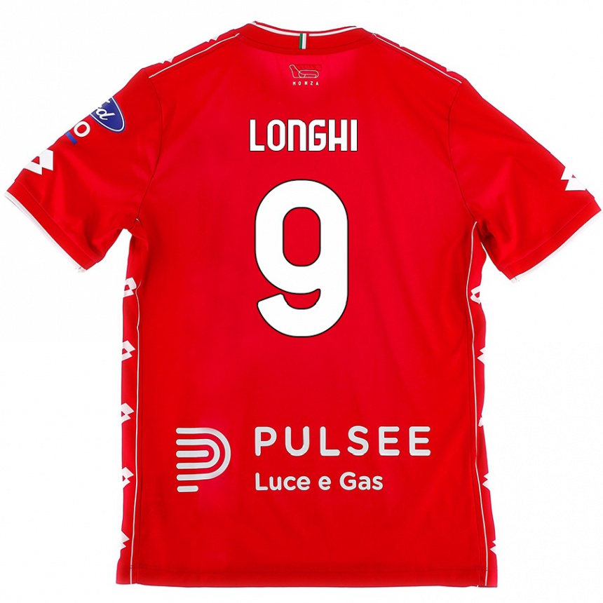 Hombre Fútbol Camiseta Jordan Longhi #9 Rojo Blanco 1ª Equipación 2024/25 Perú