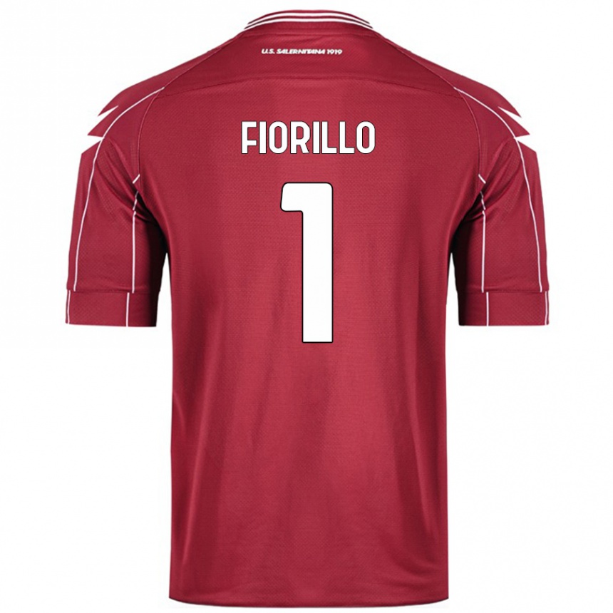 Hombre Fútbol Camiseta Vincenzo Fiorillo #1 Borgoña 1ª Equipación 2024/25 Perú