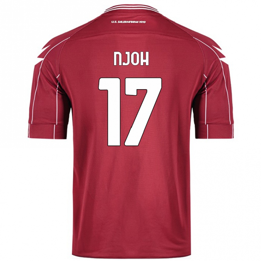 Hombre Fútbol Camiseta Lilian Njoh #17 Borgoña 1ª Equipación 2024/25 Perú