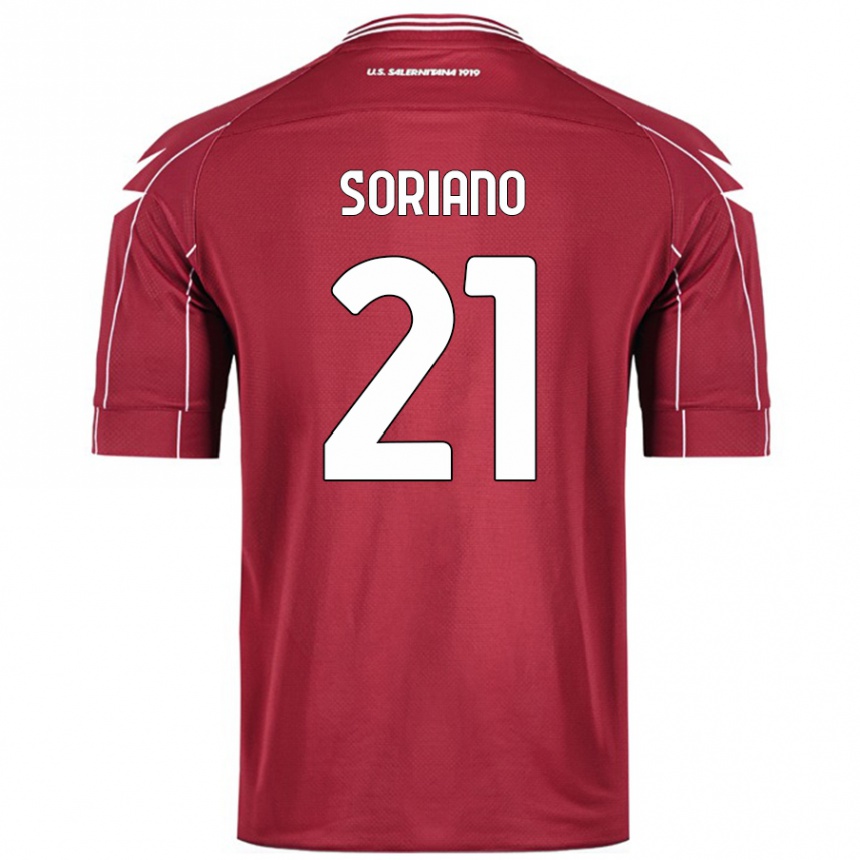 Hombre Fútbol Camiseta Roberto Soriano #21 Borgoña 1ª Equipación 2024/25 Perú