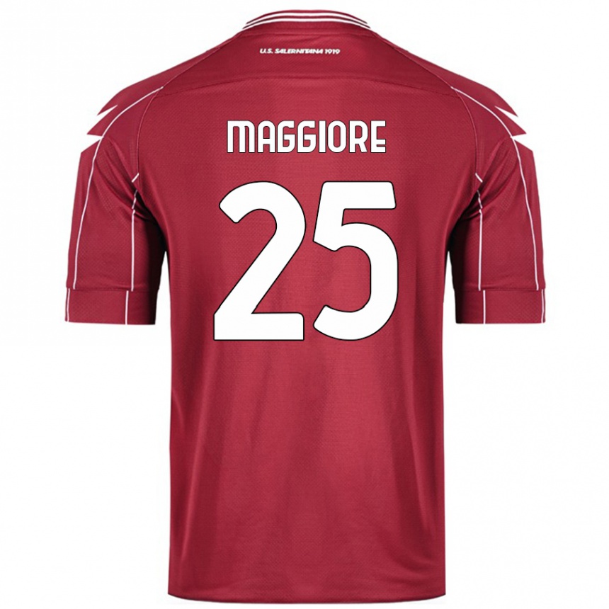 Hombre Fútbol Camiseta Giulio Maggiore #25 Borgoña 1ª Equipación 2024/25 Perú