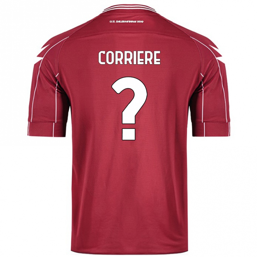 Hombre Fútbol Camiseta Francesco Corriere #0 Borgoña 1ª Equipación 2024/25 Perú