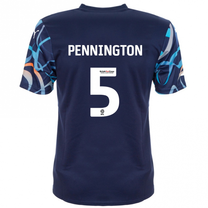 Hombre Fútbol Camiseta Matthew Pennington #5 Azul Marino 2ª Equipación 2024/25 Perú