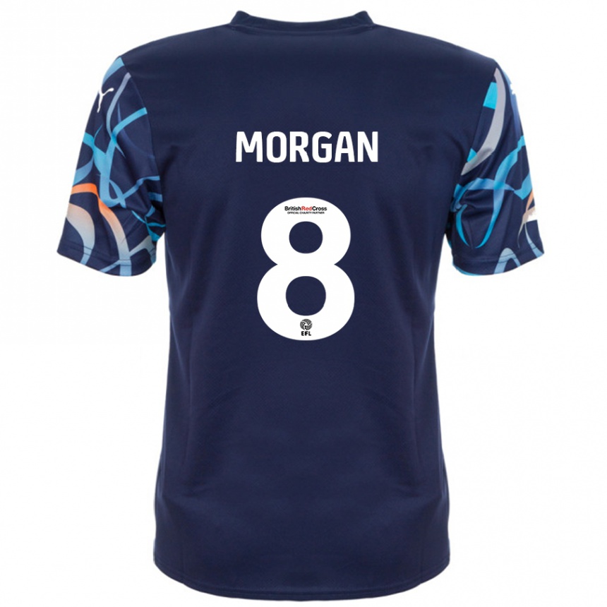 Hombre Fútbol Camiseta Albie Morgan #8 Azul Marino 2ª Equipación 2024/25 Perú