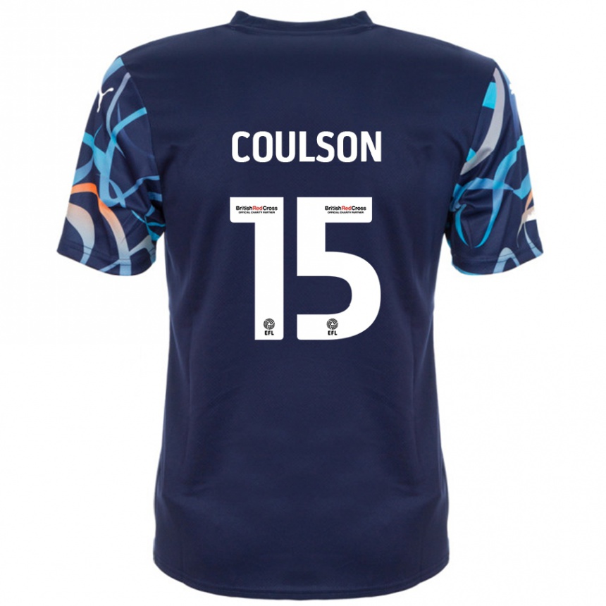 Hombre Fútbol Camiseta Hayden Coulson #15 Azul Marino 2ª Equipación 2024/25 Perú