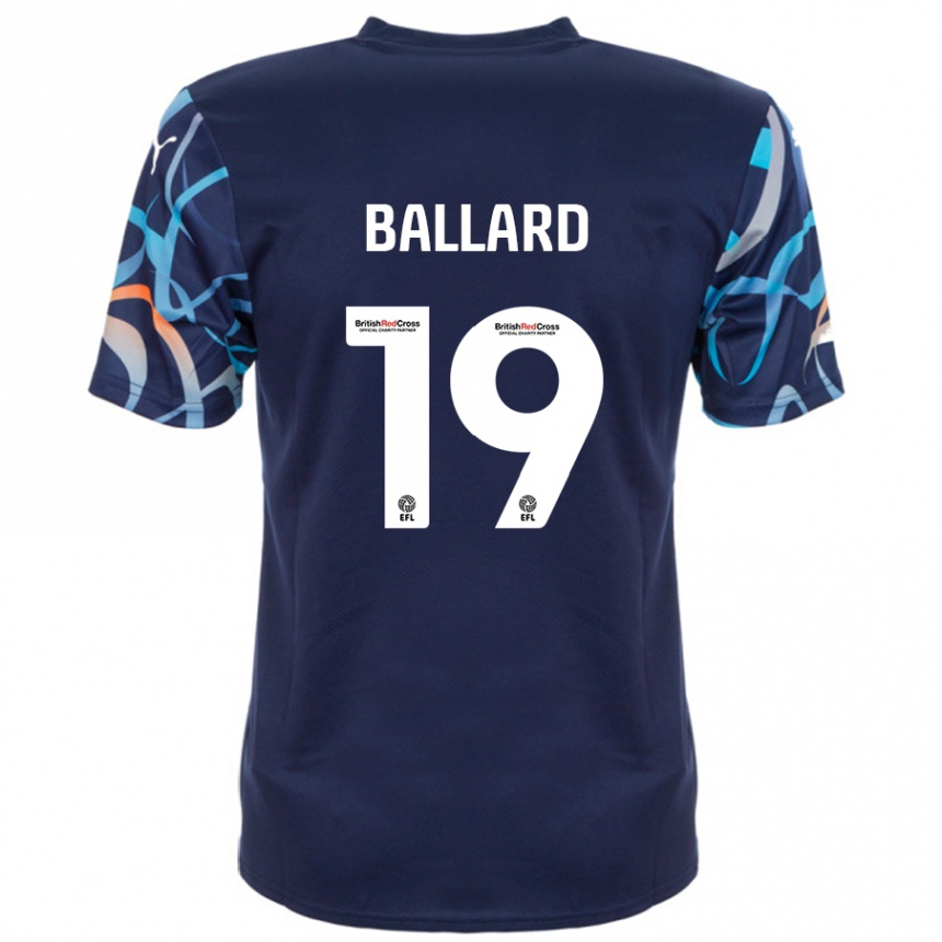 Hombre Fútbol Camiseta Dom Ballard #19 Azul Marino 2ª Equipación 2024/25 Perú