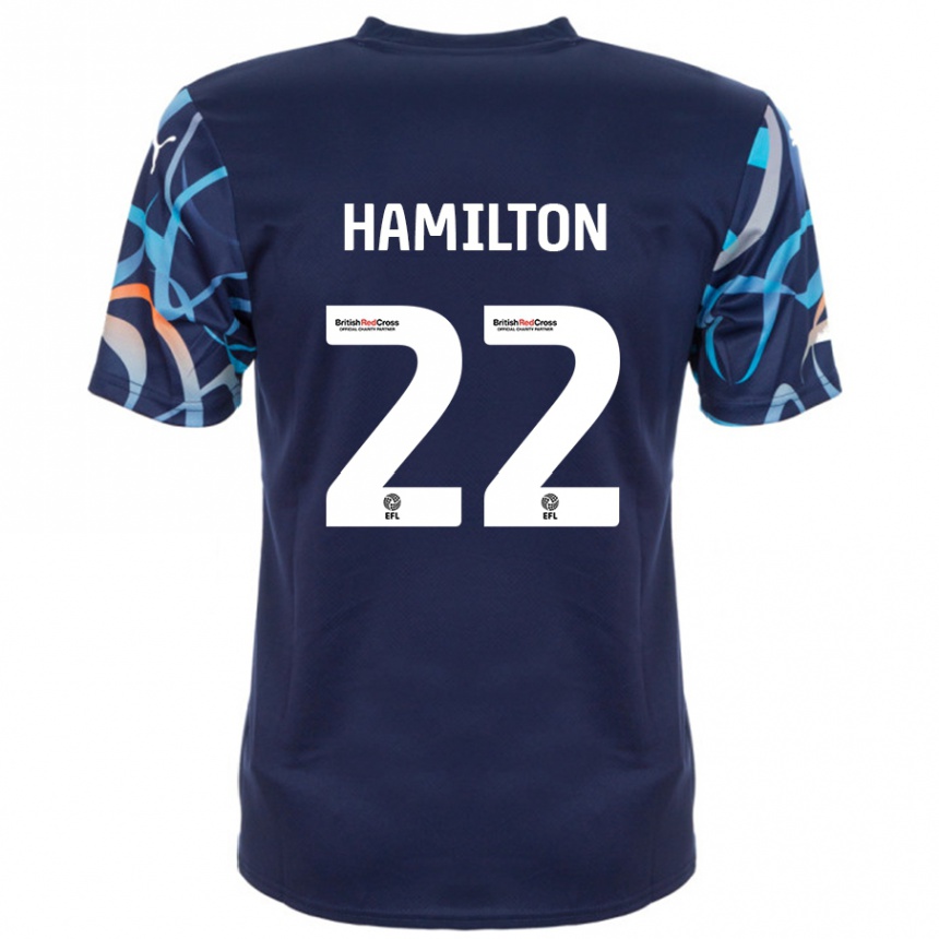 Hombre Fútbol Camiseta Cj Hamilton #22 Azul Marino 2ª Equipación 2024/25 Perú