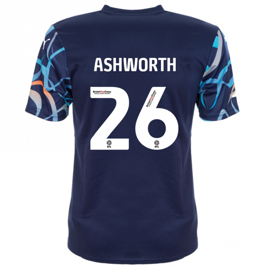 Hombre Fútbol Camiseta Zac Ashworth #26 Azul Marino 2ª Equipación 2024/25 Perú