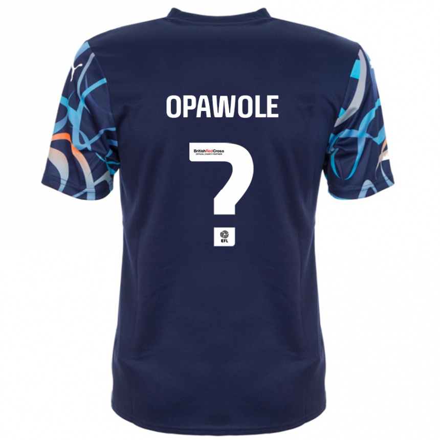 Hombre Fútbol Camiseta Johnson Opawole #0 Azul Marino 2ª Equipación 2024/25 Perú